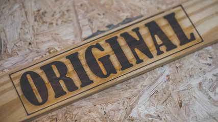 “Original” Wording On Wooden Plate