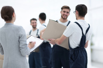 A team of professionals engaged in cargo transportation,