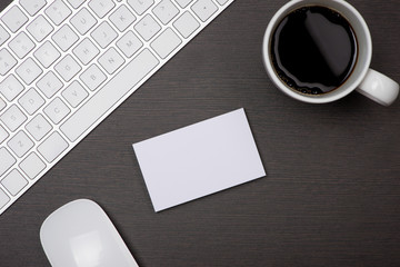 Corporate stationery branding mock-up with Business card blank