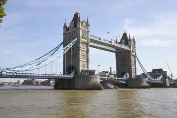 Fototapeta na wymiar LONDON - MAY, 2017: Tower Bridge on the River Thames, City Of London, London