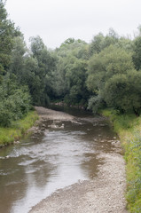 Fototapeta na wymiar small river in Poland 