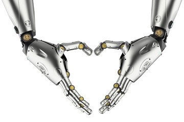 robot hand heart shape