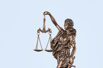The Statue of Justice - lady justice or Iustitia / Justitia the Roman goddess of Justice