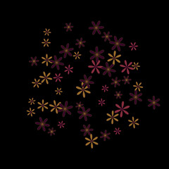 Feminine Floral Pattern with Simple Small Flowers for Greeting Card or Poster. Naive Daisy Flowers in Primitive Style. Vector Background for Spring or Summer Design.
