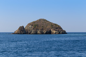 Fototapeta na wymiar A Small Island on Mediterranean Sea