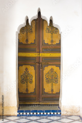 Moroccan Traditional Door In Old Medina District Stock Photo And