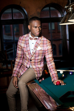 Stylish Man playing Billard