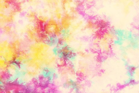 tie dye pattern on cotton fabric abstract background.