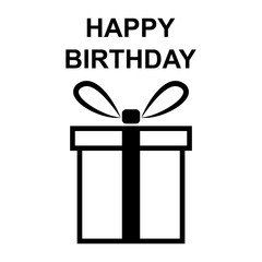 happy birthday and gift vector