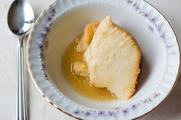 Homemade Semolina Dessert with Caramel Sauce / Creme Caramel
