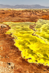  africa  the volcanic depression  of dallol