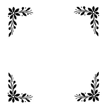 floral frame ornament decoration  #vector