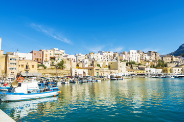 Fototapeta na wymiar View of Castellammare del Golfo in Sicily, Italy