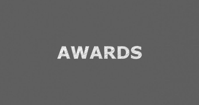 Writing or sketching a word AWARDS