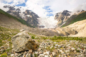 Colorful summer landscape wint flowers in the Geongia mountains