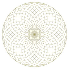 Abstract circular, spiral element isolated. 