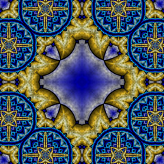 Abstrakt Gold blau fraktal illustration