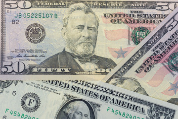 Obraz na płótnie Canvas Close up of American dollars