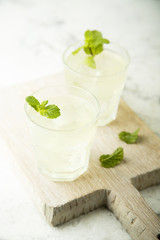 Freshly made mint lemonde