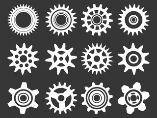 Gears isolated on black