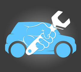 Car repair symbol