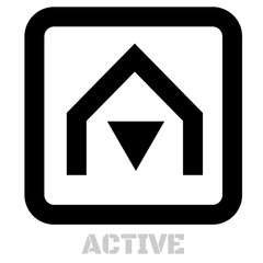 Active conceptual graphic icon. Design language element, graphic sign.