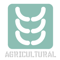 Agricultural conceptual graphic icon. Design language element, graphic sign.