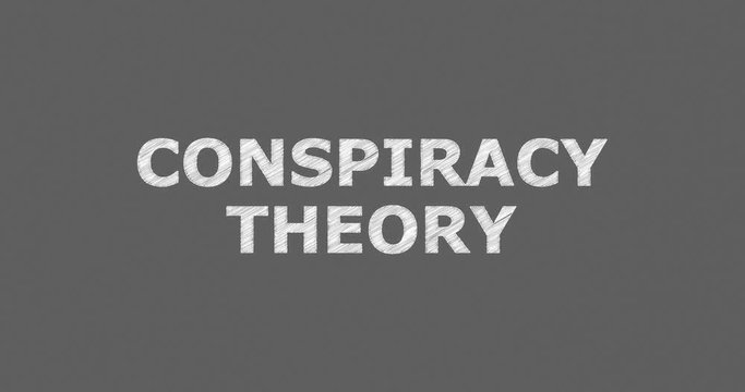 Writing or sketching a word CONSPIRACY THEORY