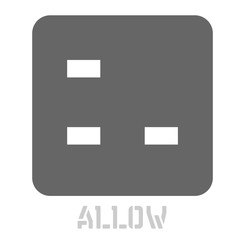 Allow conceptual graphic icon. Design language element, graphic sign.