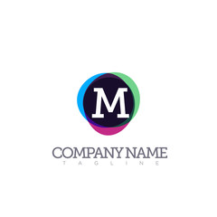 M LETTER LOGO MODERN TEMPLATE