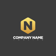 N LETTER LOGO MODERN TEMPLATE