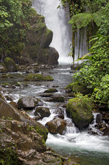 Tropical river with waterfall taken in Costa Rica