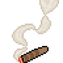 vector pixel art cigar