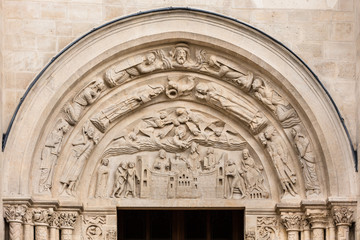Obraz premium Basilica of Saint Denis: Architectural details. Paris, France