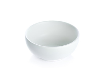 White bowl on white background