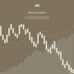 Abstract background with stock graph. Eps10 Vector illustration.