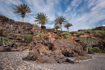 Famous landmark Los Jameos del Agua in Lanzarote, Canary islands, Spain.