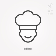 Line icon cook