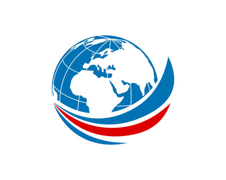 wire globe Logo template