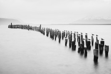 Old deck in Puerto Natales, Chile