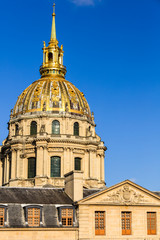Les Invalides: Dome des Invalides (The National Residence of the Invalids). Paris, France