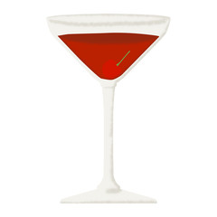 Manhattan cocktail vector illustration