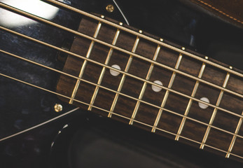 Obraz premium Electric guitar neck with fretboard