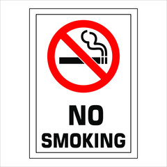No smoking  sign. Forbidden sign icon isolated on white background vector illustration