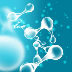 Molecules and chemical formulas.