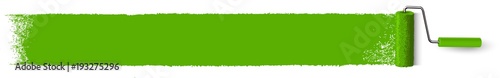 Anstrich grüne Fläche mit Farbroller - Banner