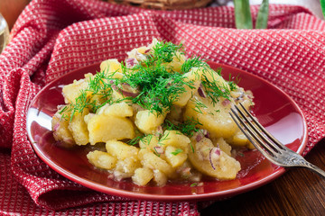 Traditional German potato salad