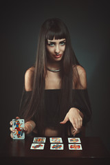Fortune teller with tarots