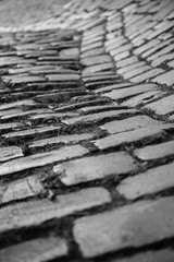 Old street with cobblestone