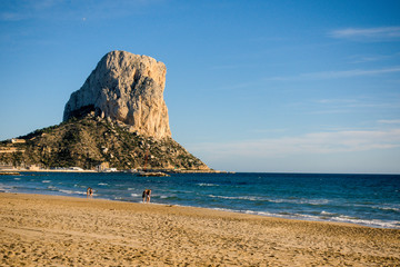 The Penon de Ifach rock, a symbol of the Costa Blanca in Calpe, Spain